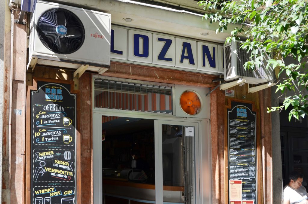Bar Lozano: one of Malasaña's last no-frills bars (closed 2018) 