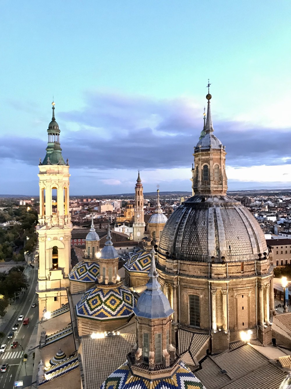 View of Zaragoza from one of the towers of the Cathedral-Basilica of Our Lady of the Pillar