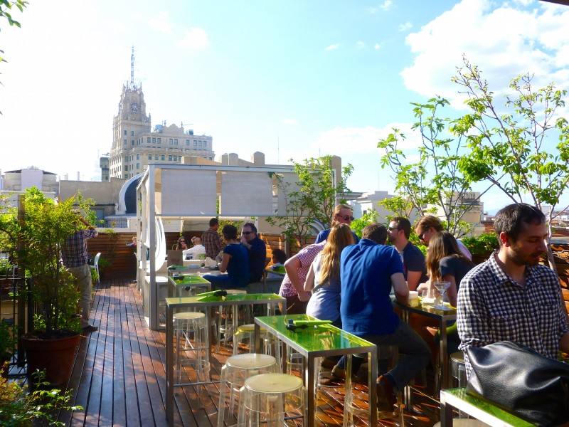 Hotel de las Letras best rooftop bar in madrid, by Naked Madrid