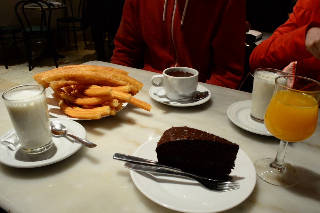 Churros for breakfast at San Ginés