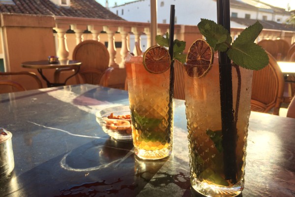 Mojitos at Cubanismo, a rooftop bar in Malasaña