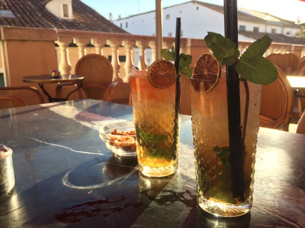 Mojitos at Cubanismo, a rooftop bar in Malasaña