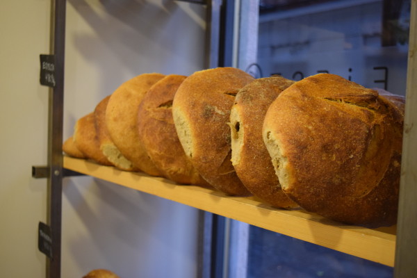 Loaves of bread at Panifiesto bakery in Lavapiés