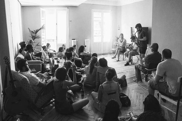 FaneLiving Room Concerts Madridka Duet in rizoma gallery.jpg Faneka in Festival Shelter - musica por los refugiados in La Tabacalera.jpg LRC NakedMadrid.docx Lyre in Dan and Sabine's living room- 18 June 2017.jpg Patient 108 in Carlos's living room.jpg Sergio Salvador concert pic.jpg Taiacore in Nacho's living room.jpg Taiacore on Eloisa's rooftop terrace.png