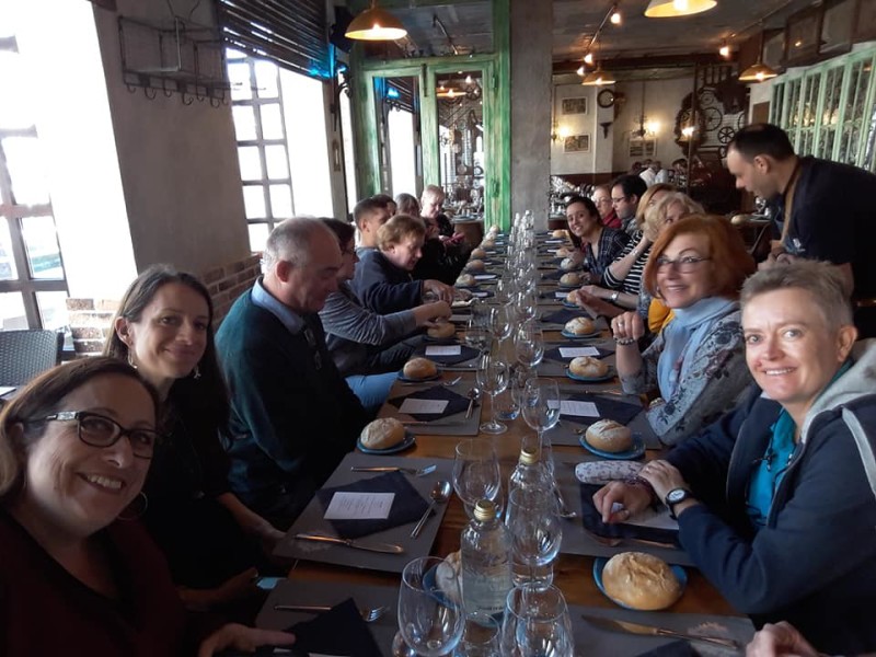 4. Fine Dining_ Our group of writers about to enjoy a delicious set lunch at Hemisferio Loft. Photo Credit_ Russ Pearce, Anything But Paella