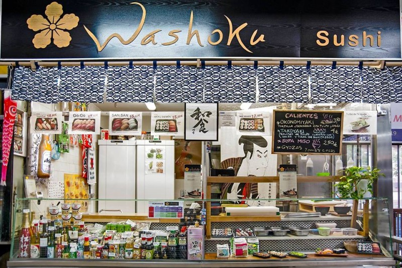 Washoku Sushi stall (image from Mercado de Vallehermoso)